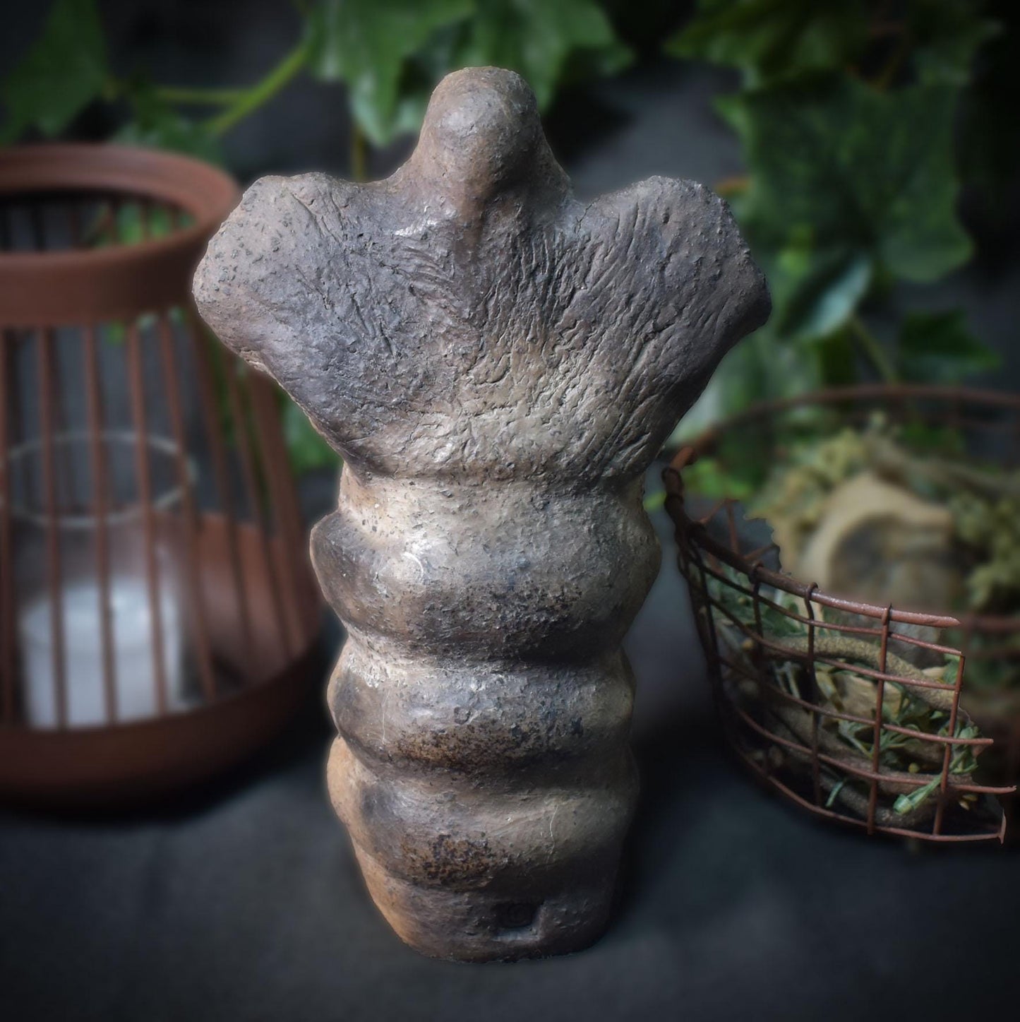 Handgefertigte Bienengöttin Keramik - Teelichthalter & Räucherstäbchenhalter - Traditionell Gebrannter Ton