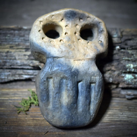 Taschenwächter – archaischer Begleiter | Eye Idol inspiriertes Keramikobjekt | Taschenbegleiter für Schutz & Achtsamkeit TWE001