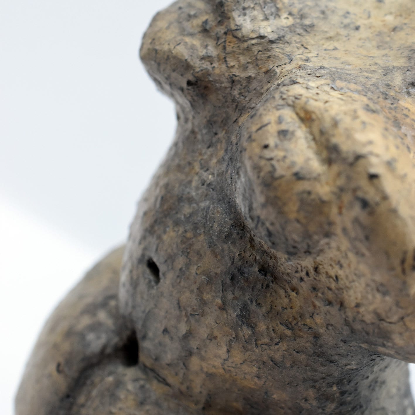 Goddess handgefertigte Skulptur Venus Fruchtbarkeitsgöttin Matriarchale Kunst aus Ton Rauchbrand Pagan primitive Kunst