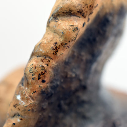 Nordische Mythologie - Freya Göttin der Liebe Skulptur - handgefertigt aus Ton, im Rauchbrand vollendet