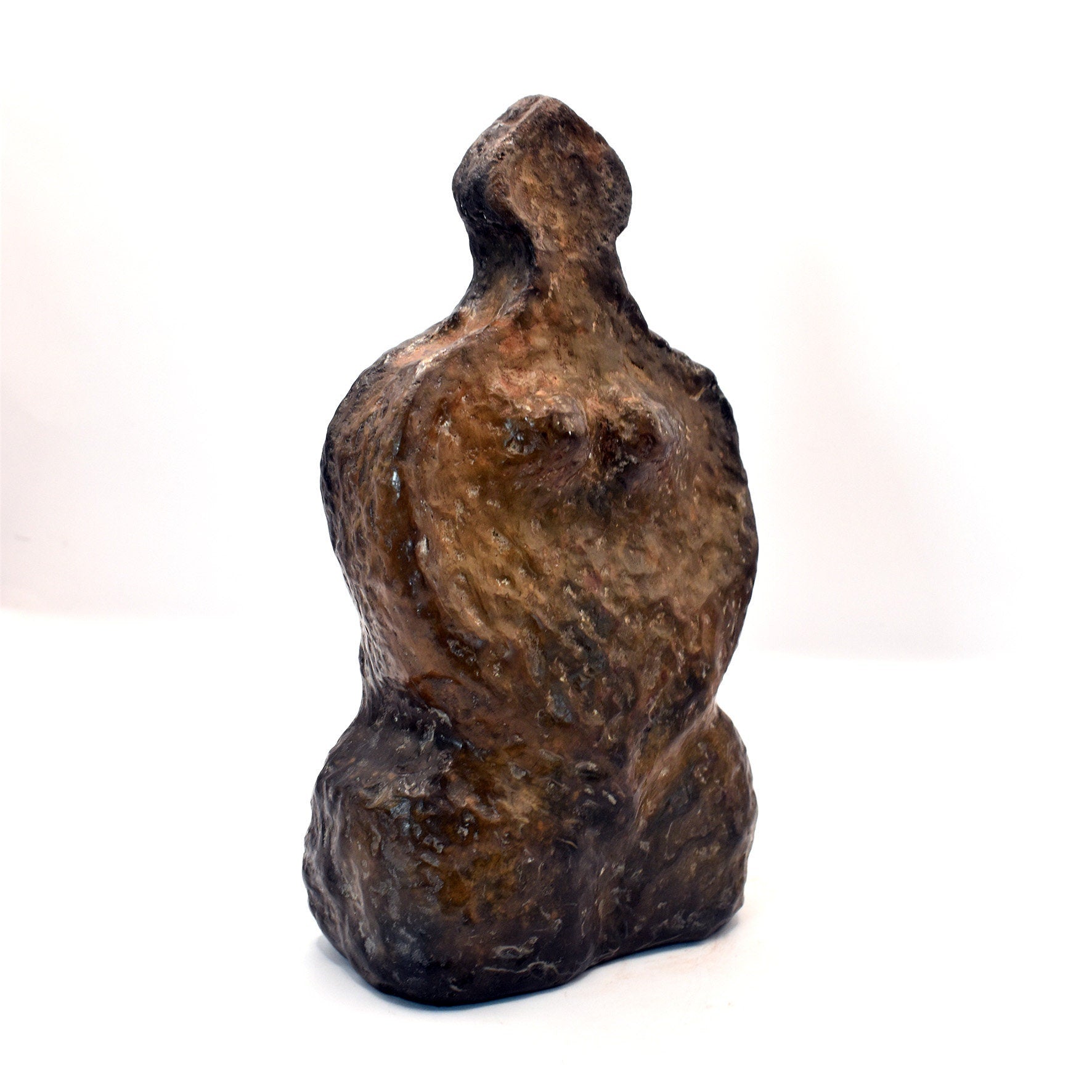 Venus Skulptur "Schönheit des Abendlandes" prähistorisch inspirierte Kunst aus Ton - im Rauchbrandverfahren veredelt - Matriarchat