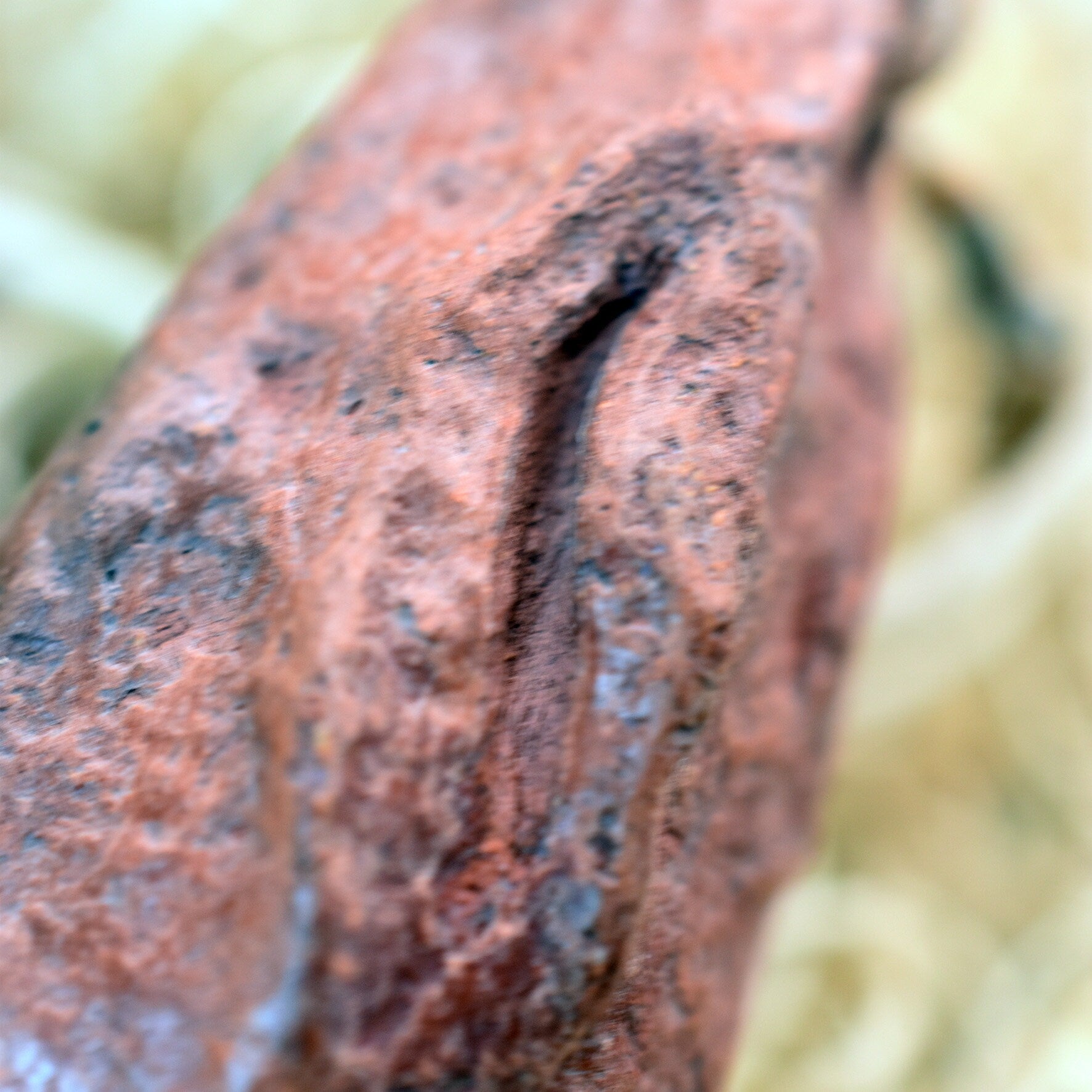 Handgefertigtes Yoni-Amulett aus traditionell gebranntem Ton – Einzigartige Rauchbrandkunst für dein Wohlbefinden