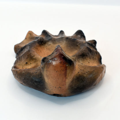 Räucherschale Schamanische Krafttier Eule - handgefertigt aus Ton für deinen Altar - im Rauchbrand vollendet