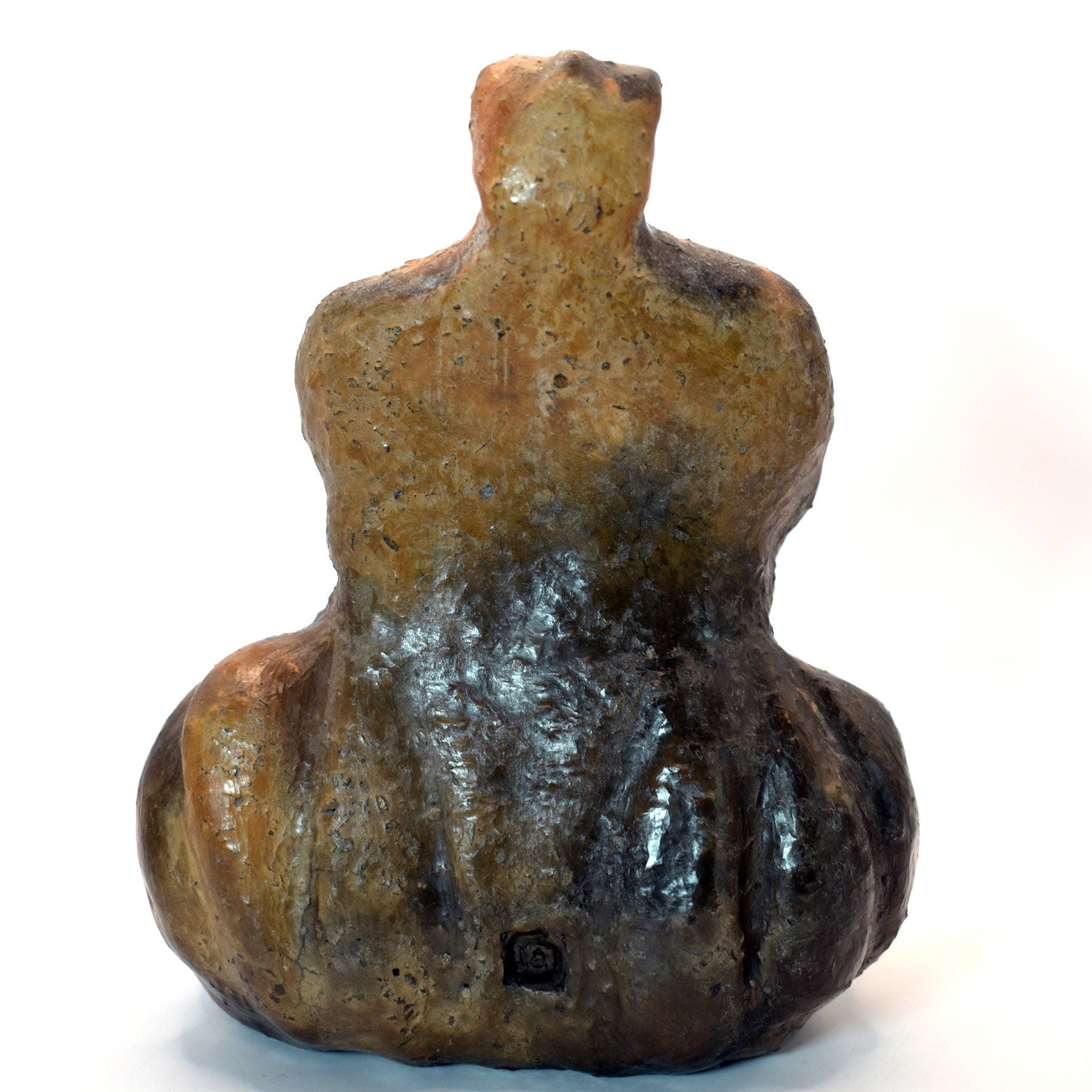 Handgefertigte Ton Skulptur der Schlangengöttin - Traditionelles Kunstwerk Symbol für Weisheit und Transformation