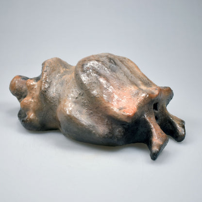 Einzigartige Venus Figurine - angelehnt an das Artefakt bekannt als "the sleeping lady" von Malta - Handgefertigte Rauchbrand Ton Skulptur