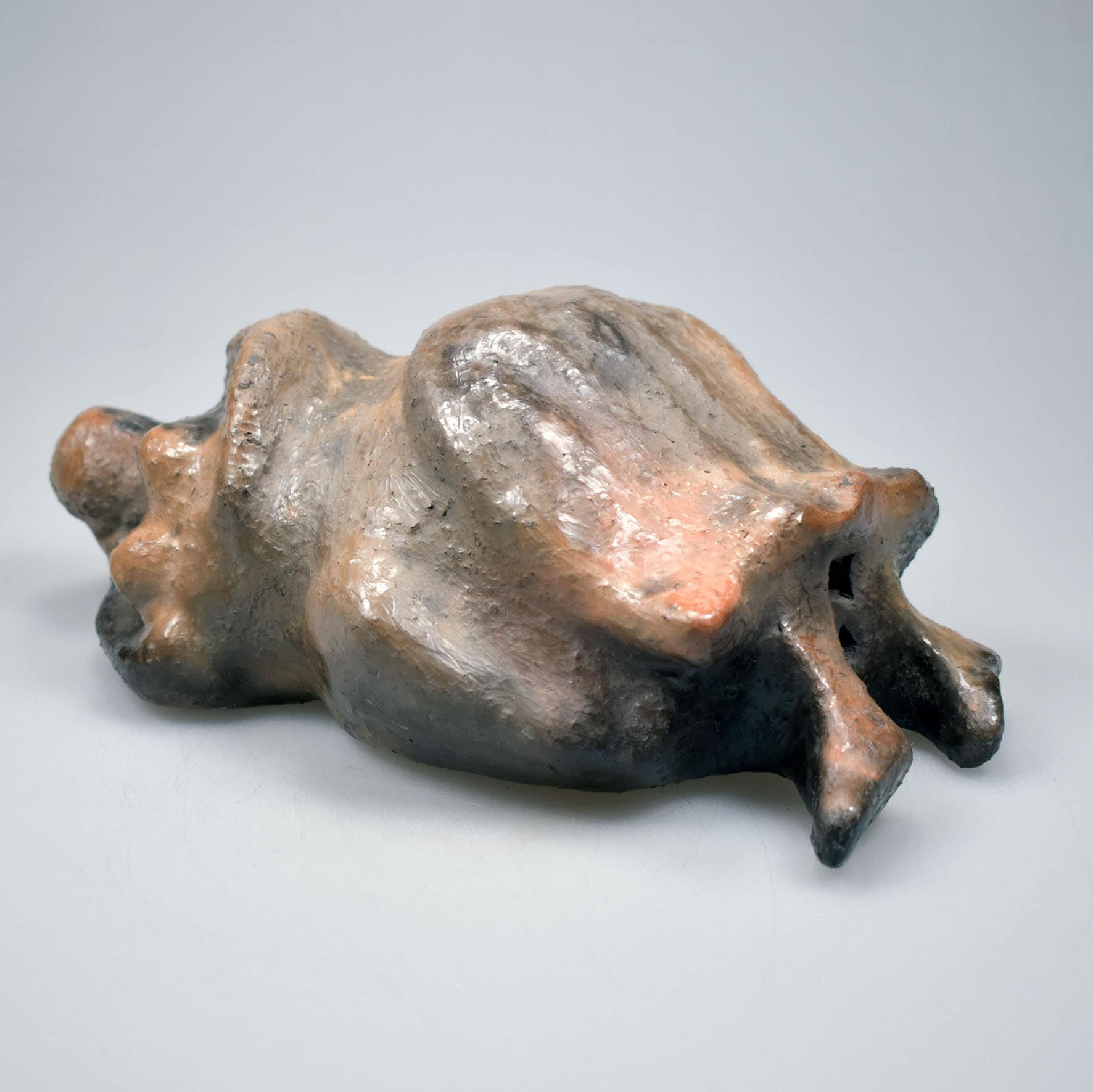 Einzigartige Venus Figurine - angelehnt an das Artefakt bekannt als "the sleeping lady" von Malta - Handgefertigte Rauchbrand Ton Skulptur