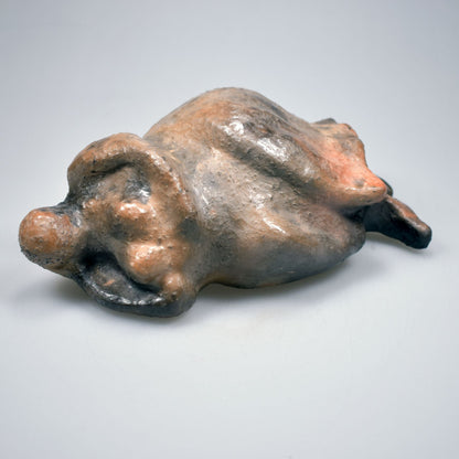 Einzigartige Venus Figurine - angelehnt an das Artefakt bekannt als "the sleeping lady" von Malta - Handgefertigte Rauchbrand Ton Skulptur