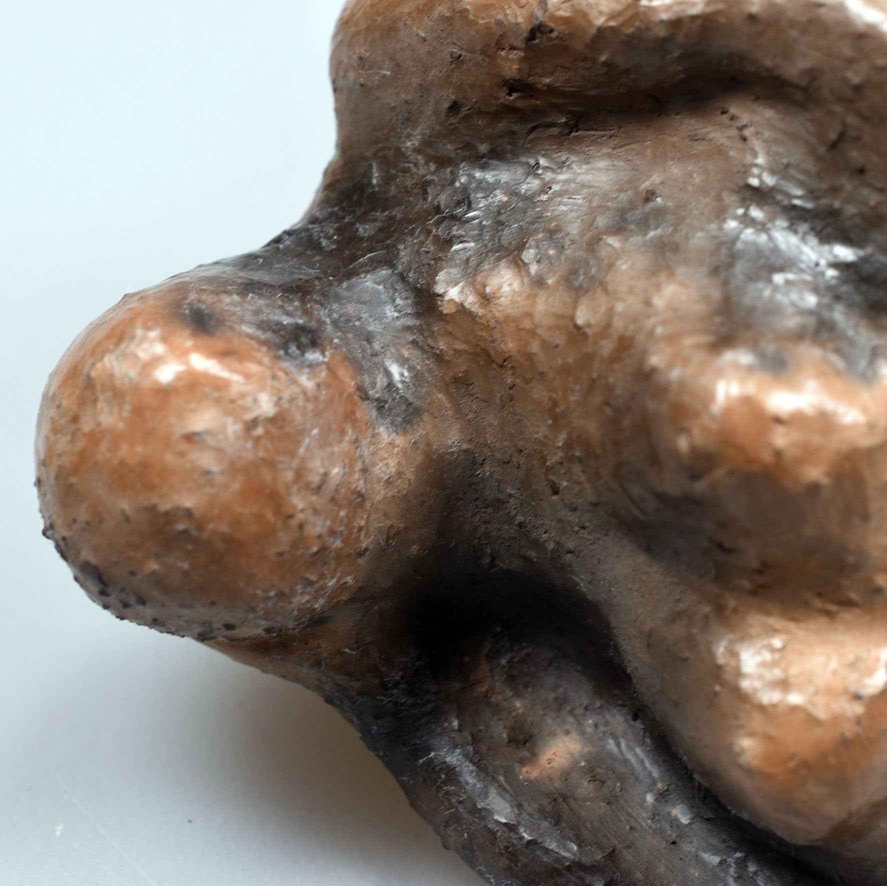 Einzigartige Venus Figurine - angelehnt an das Artefakt bekannt als "the sleeping lady" von Malta - Handgefertigte Rauchbrand Ton Skulptur