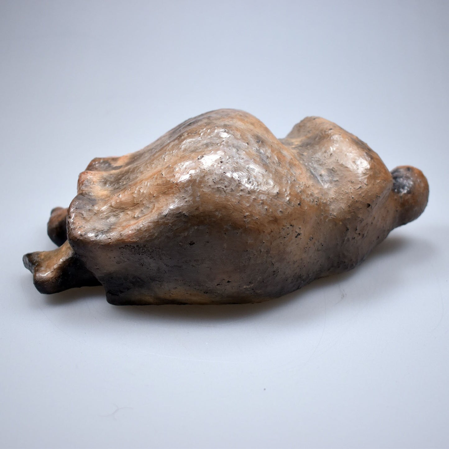 Einzigartige Venus Figurine - angelehnt an das Artefakt bekannt als "the sleeping lady" von Malta - Handgefertigte Rauchbrand Ton Skulptur