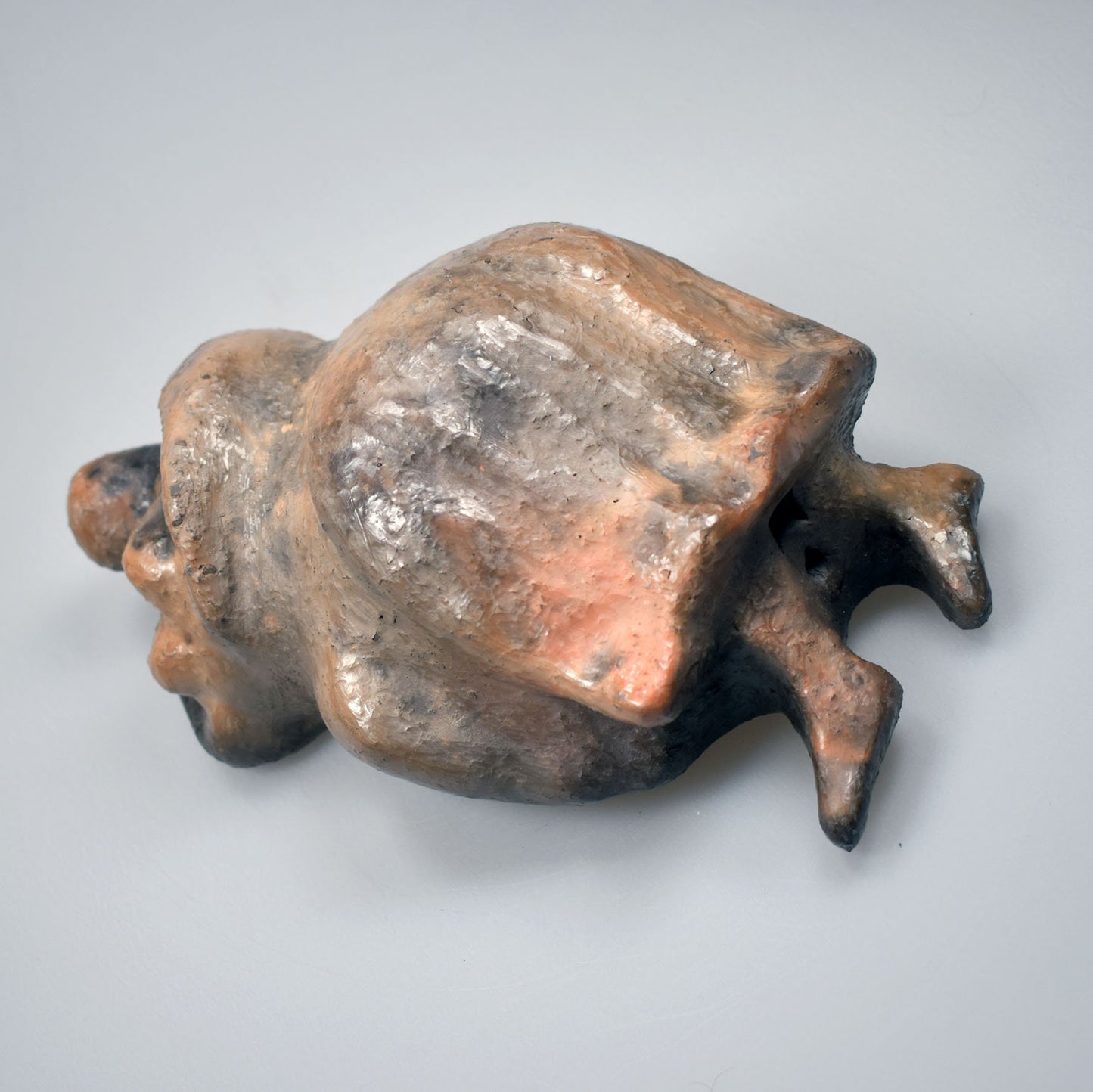 Einzigartige Venus Figurine - angelehnt an das Artefakt bekannt als "the sleeping lady" von Malta - Handgefertigte Rauchbrand Ton Skulptur