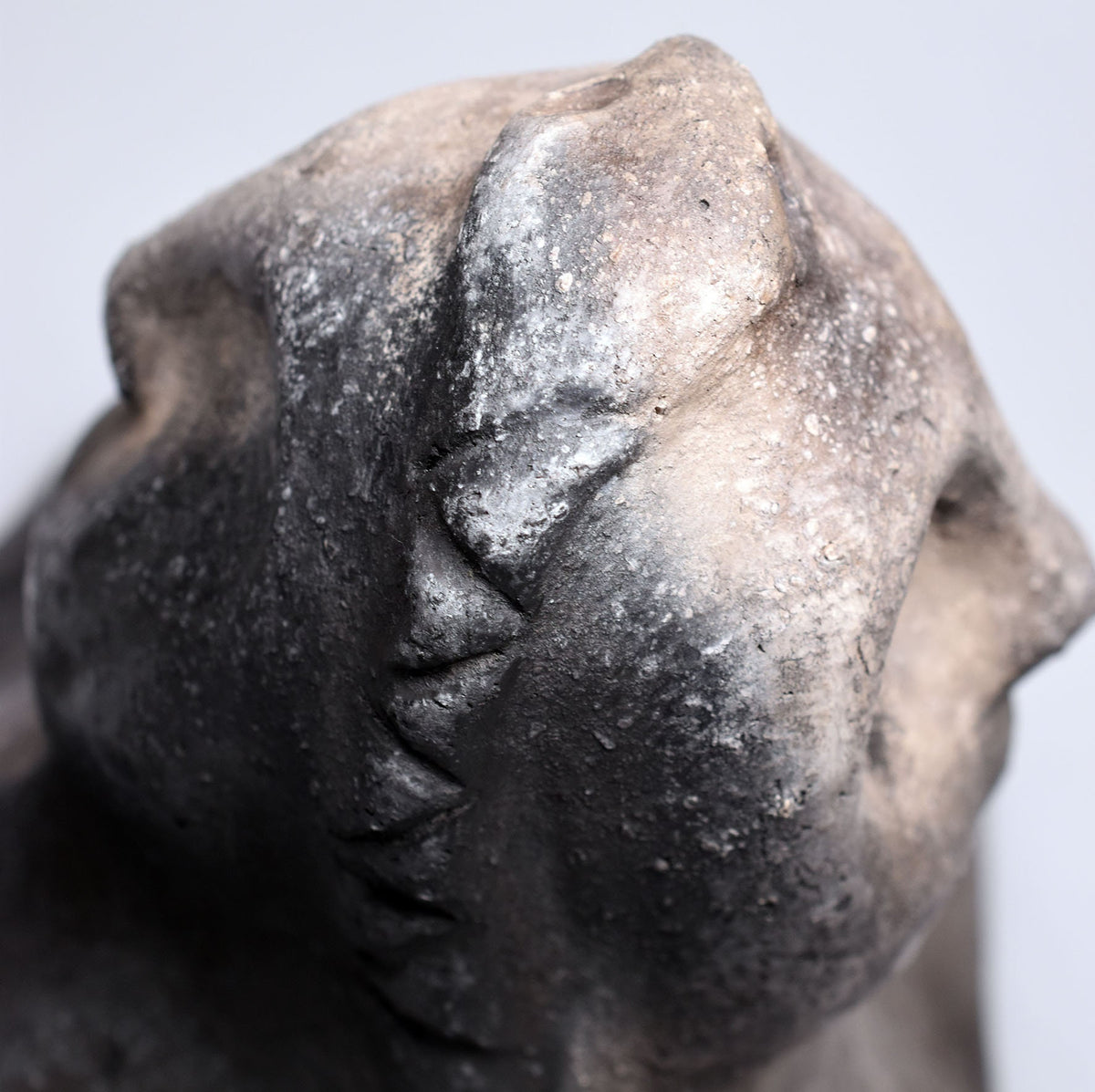 Hekate Büste Ton, Dreifaltige Göttin Figur handgemacht, Triformis Skulptur, Wicca Altar Deko, archaische Hecate Statue SKU282