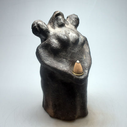 Hekate Rauchbrand Statue - Dreifache Göttin für deinen Altar - Rückfluss-Räucherkegelhalter