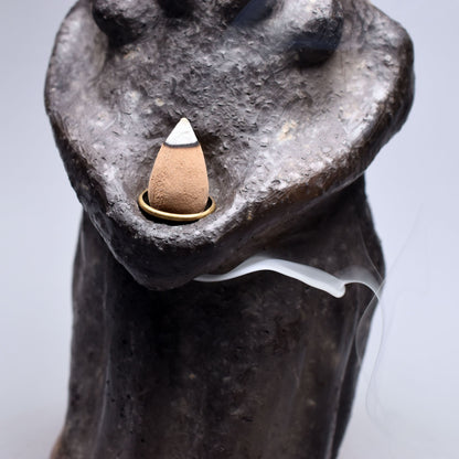 Hekate Rauchbrand Statue - Dreifache Göttin für deinen Altar - Rückfluss-Räucherkegelhalter