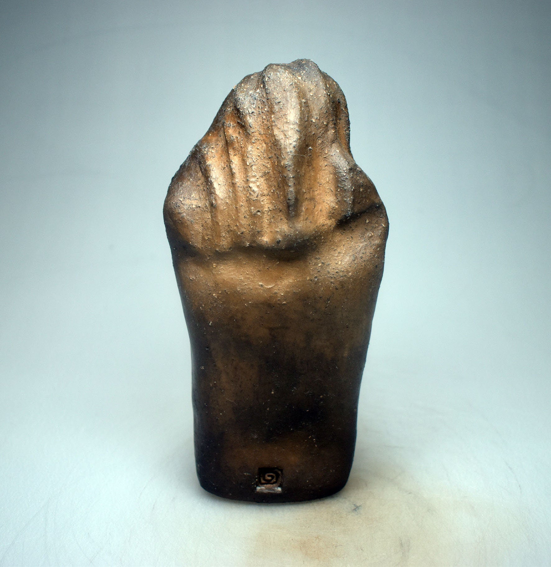 Mystische Göttin Spiralgöttin Skulptur - Magische Weiblichkeit aus Ton - im Rauchbrand vollendet - spirituelles Accessoire