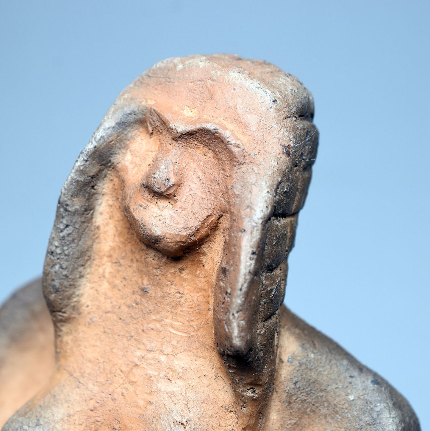 Handgemachte Rauchbrand Kunst: Interpretation der Venus von Brassempouy Skulptur - Unikat für Sammler