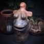 Handgefertigte Venus Statue aus Ton – Rauchbrandkunstwerk symbolisierend das Matriarchat und die Fruchtbarkeit und Schwangerschaft