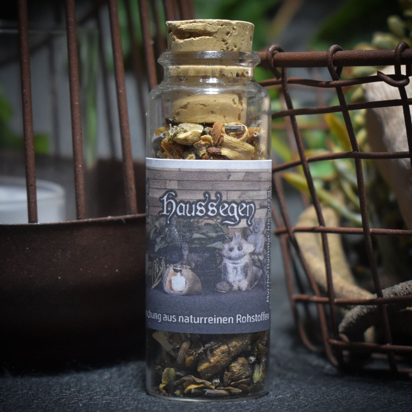 Haussegen – Deine Räuchermischung für Schutz und harmonische Räume - Naturreine Rohstoffe im 30ml Glas mit Korken
