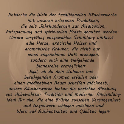 Haussegen – Deine Räuchermischung für Schutz und harmonische Räume - Naturreine Rohstoffe im 30ml Glas mit Korken