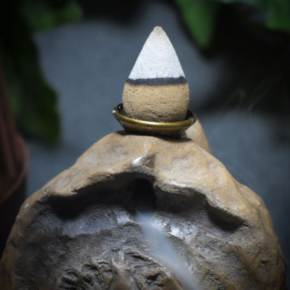 Rückfluss Räucherkegel – 50 Stück | Meditativer Sandelholz-Duft, der wie ein Wasserfall fließt