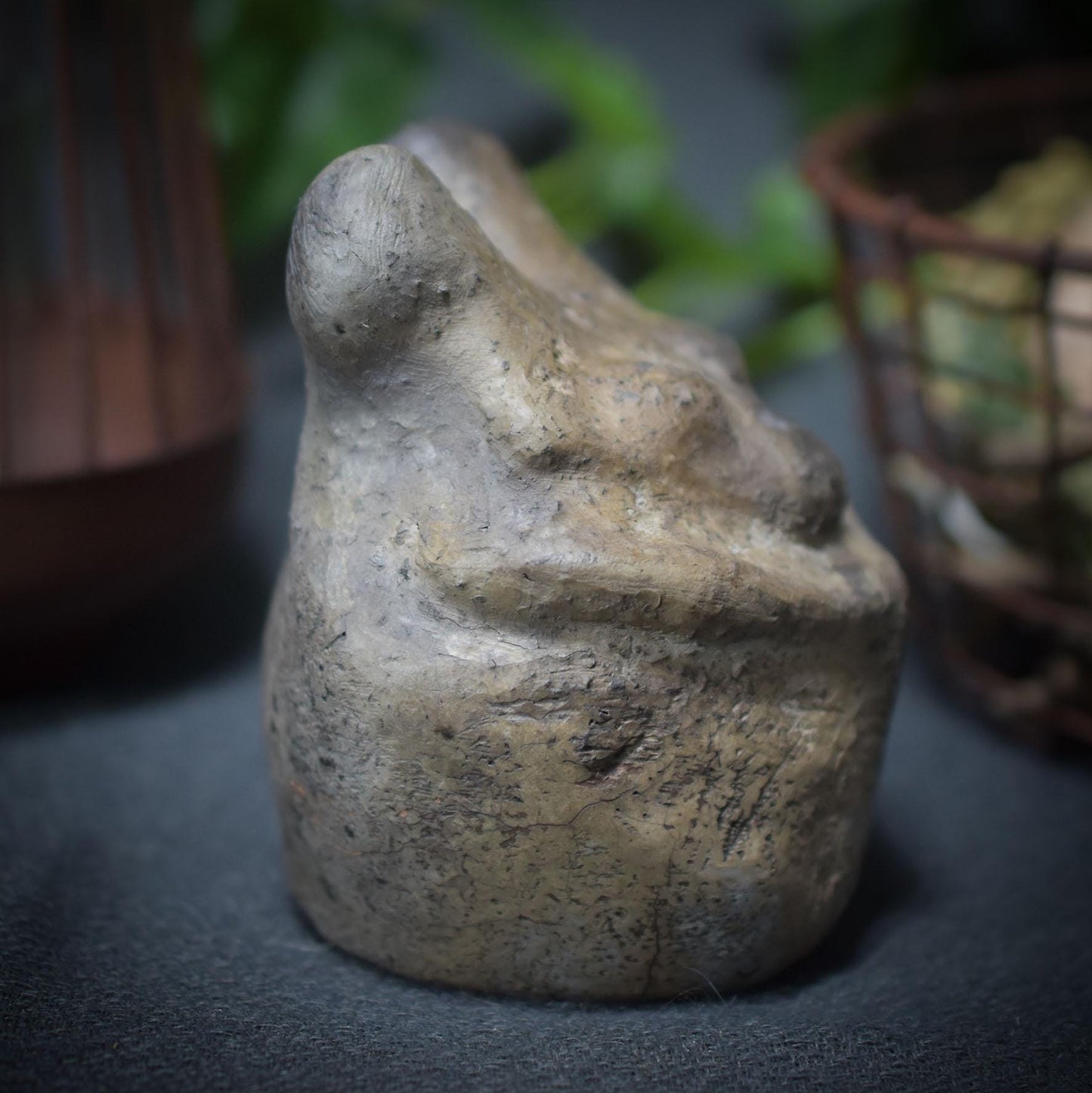 zweiköpfige Göttin - Handgemachte Rauchbrandkunst - Prähistorische und Natürliche Inspirationen