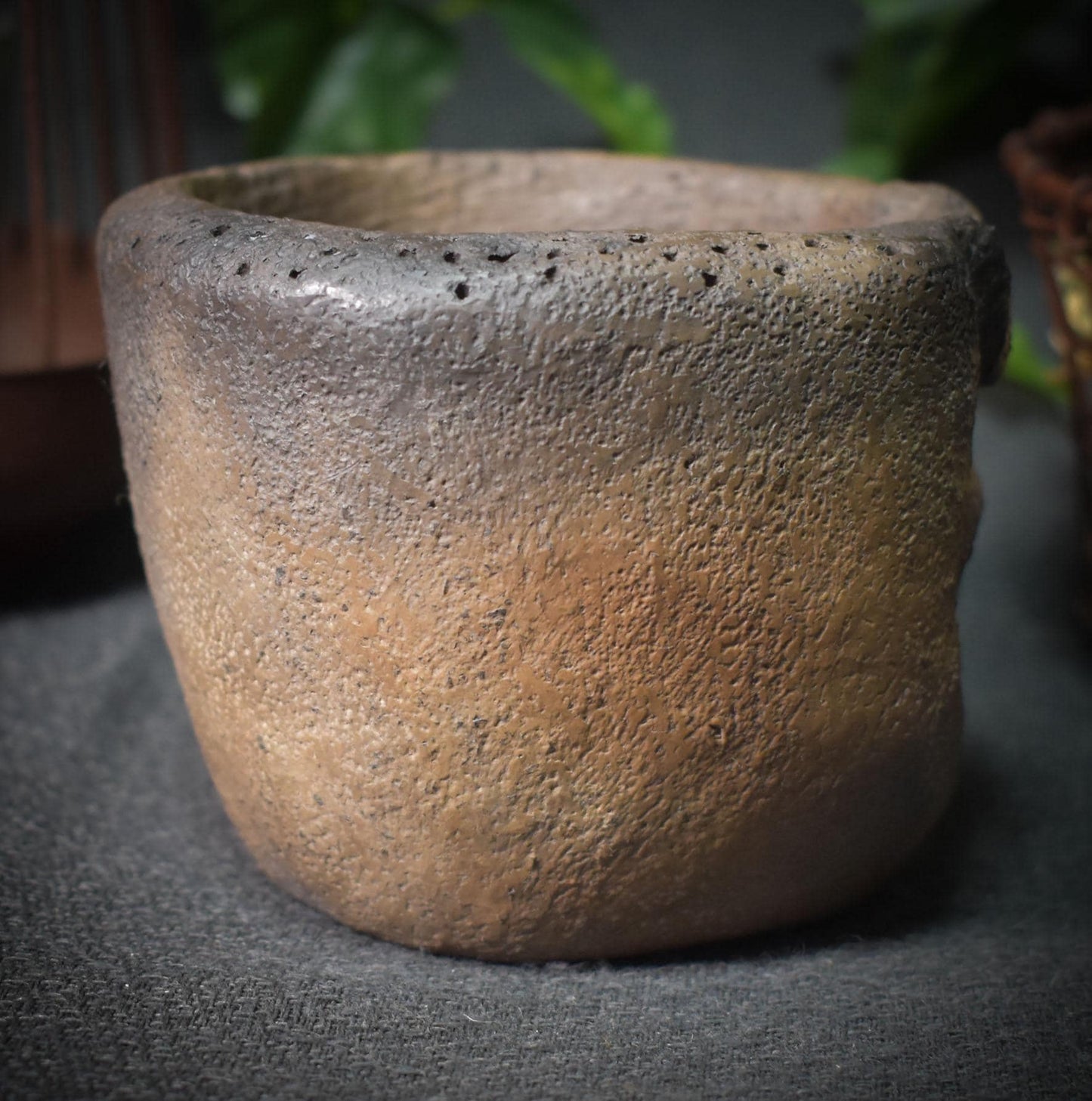Rauchbrand-Räuchergefäß aus Keramik - Wicca und Ritualbedarf - Handgefertigtes traditionell gebranntes Altarzubehör