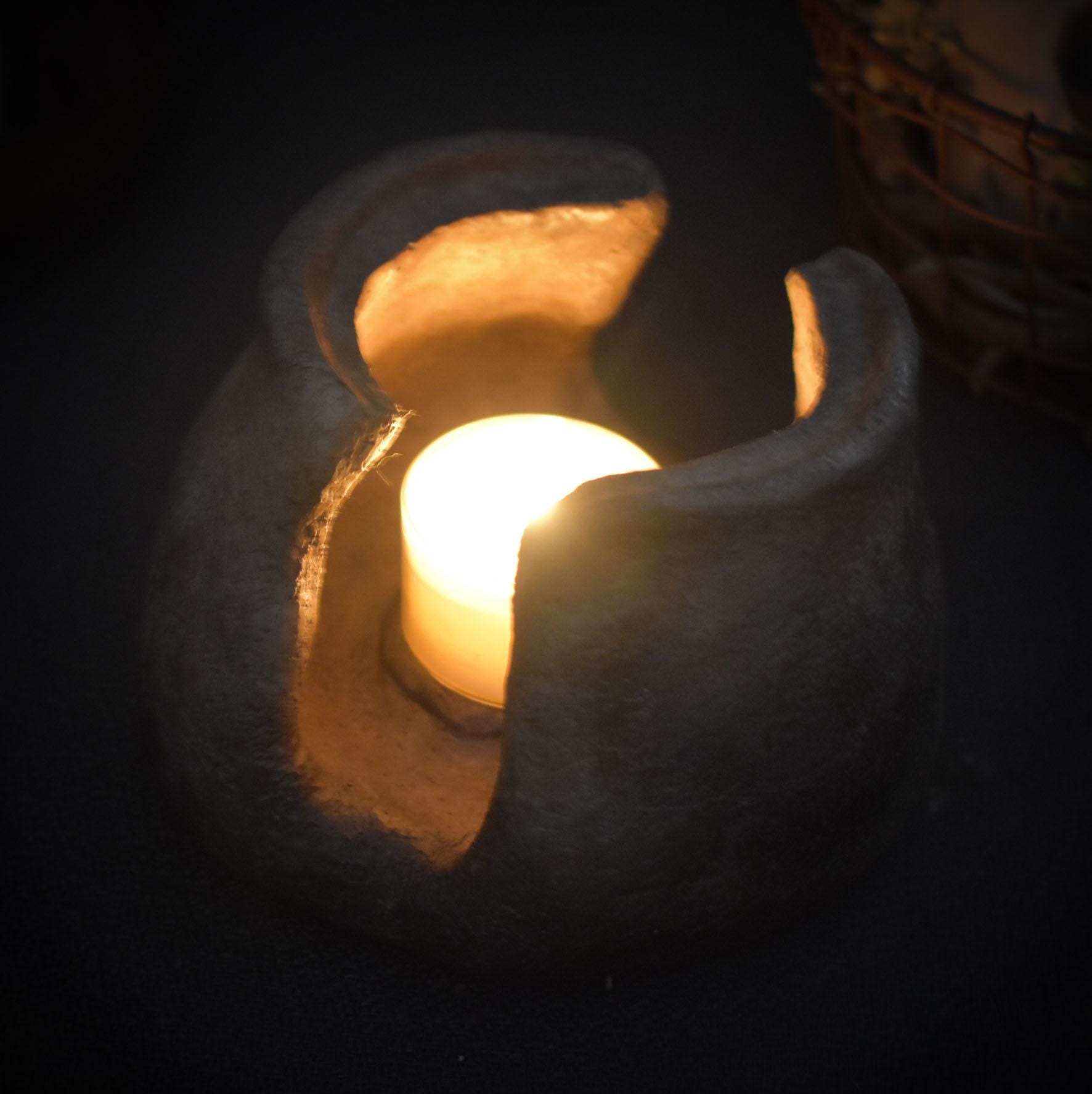 4-in-1 Objekt: Räucherstövchen, Räucherschale, Duftlampe und Teelichthalter - mit Jahreskreis Inlay - traditionelle Rauchbrandkunst