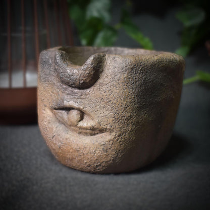 Rauchbrand-Räuchergefäß aus Keramik - Wicca und Ritualbedarf - Handgefertigtes traditionell gebranntes Altarzubehör