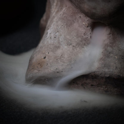 Handgefertigte Medusa Büste mit Rückfluss Räucherkegelhalter - Traditionell gebrannter Ton für dein Räucherritual