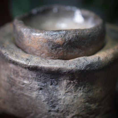 4-in-1 Objekt: Räucherstövchen, Räucherschale, Duftlampe und Teelichthalter - traditionelle Rauchbrandkunst