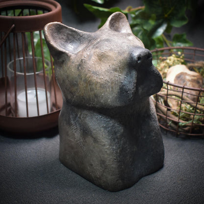 Handgefertigte Hundebüste aus Ton - Ein Symbol für Hundeliebe und Tierfreundschaft Art.Nr.: SKU010