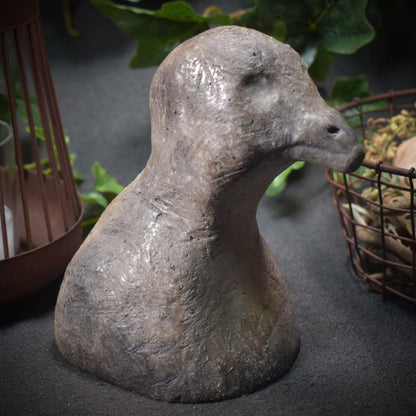 Handgefertigte Gänsebüste aus Ton - rustikale Frühlings- oder Osterdeko Art.Nr.: FRO013