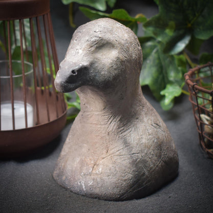 Handgefertigte Gänsebüste aus Ton - rustikale Frühlings- oder Osterdeko Art.Nr.: FRO013