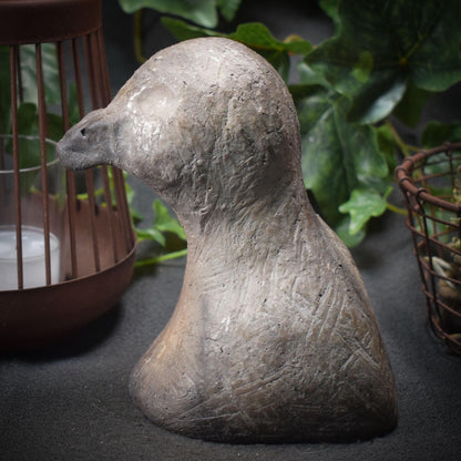 Handgefertigte Gänsebüste aus Ton - rustikale Frühlings- oder Osterdeko Art.Nr.: FRO013