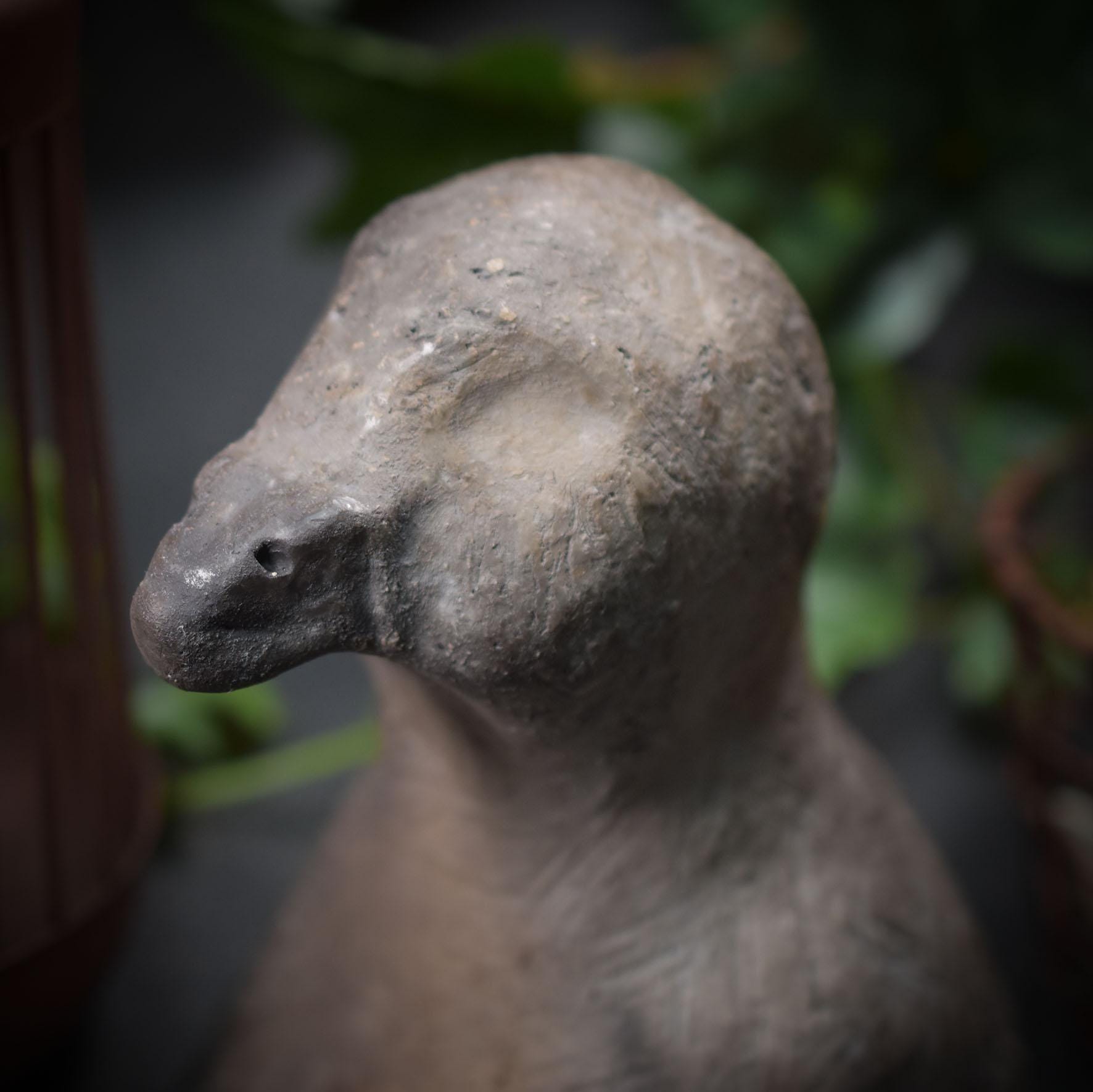Handgefertigte Gänsebüste aus Ton - rustikale Frühlings- oder Osterdeko Art.Nr.: FRO013