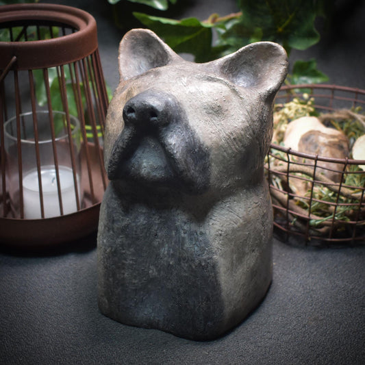 Handgefertigte Hundebüste aus Ton - Ein Symbol für Hundeliebe und Tierfreundschaft Art.Nr.: SKU010