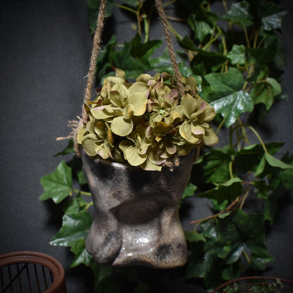 Hängendes Pflanzgefäß für Sukkulenten oder Kleine Pflanzen – Rustikale Frühlingsdeko