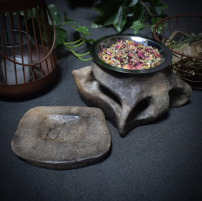 Räucherstövchen ‚Weibliches Becken‘ – Handgefertigter Altarbegleiter für kraftvolle Räucherrituale - Art.Nr.: RÄG013