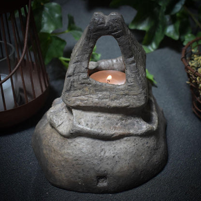 Kunstobjekt „Tor ins Licht“ – Spiritueller Teelichthalter mit der Magie Avalons