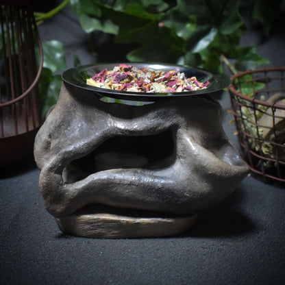 Räucherstövchen ‚Weibliches Becken‘ – Handgefertigter Altarbegleiter für kraftvolle Räucherrituale - Art.Nr.: RÄG013