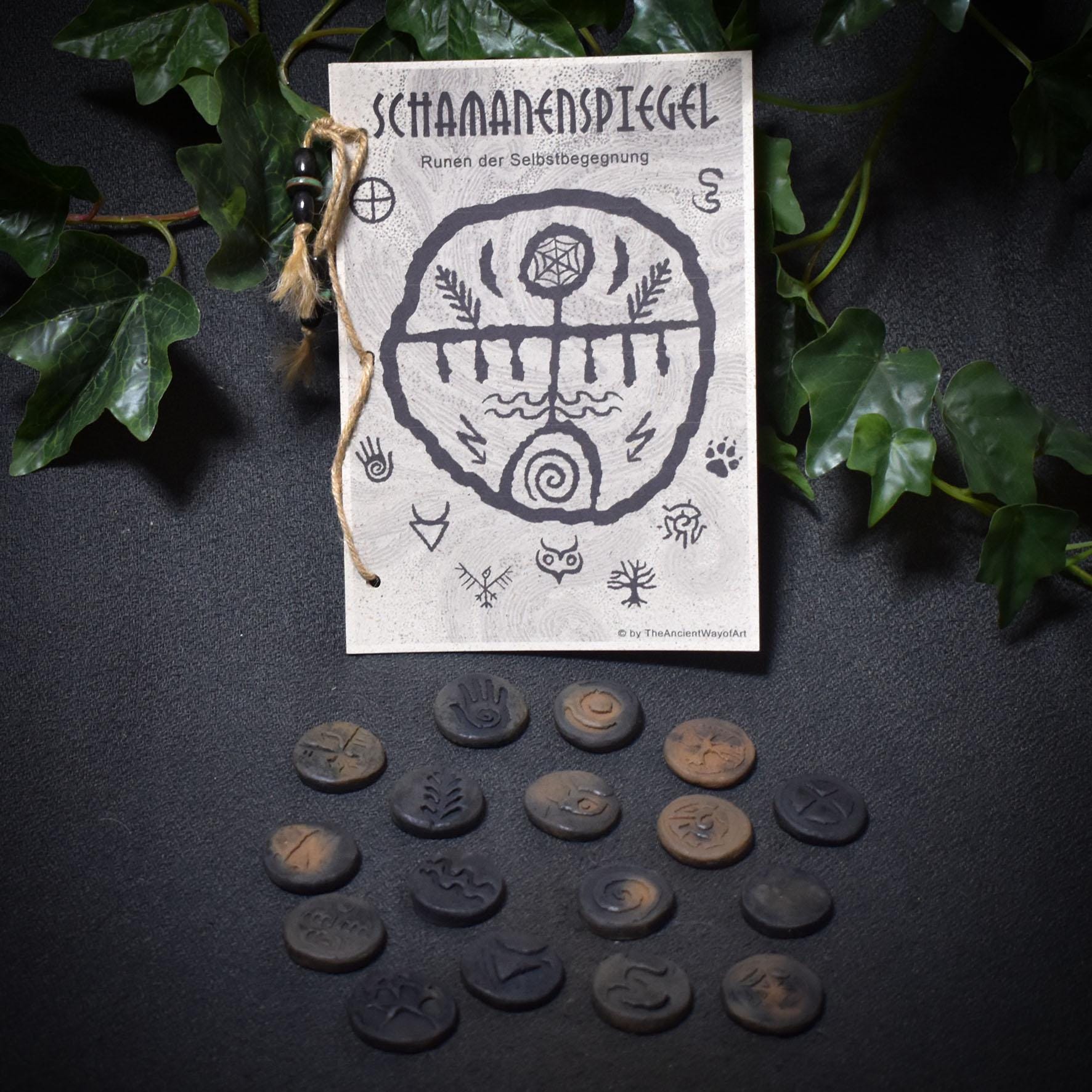 Rauchbrand-Runen – Handgefertigtes Orakel-Set - Selbstbegegnung -| Guidebook in Deutsch, Englisch oder Französisch - Art.Nr.: SSP003