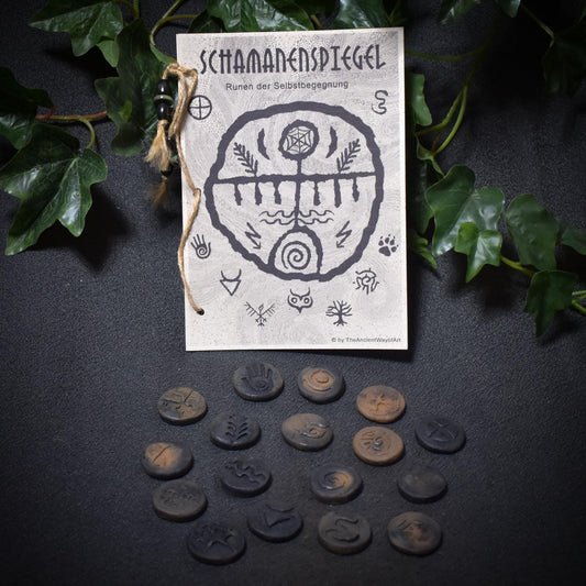 Rauchbrand-Runen – Handgefertigtes Orakel-Set - Selbstbegegnung -| Guidebook in Deutsch, Englisch oder Französisch