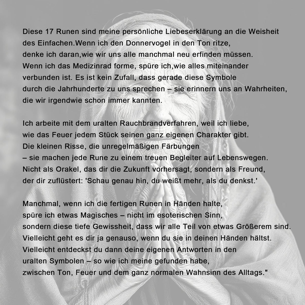 Rauchbrand-Runen – Handgefertigtes Orakel-Set - Selbstbegegnung -| Guidebook in Deutsch, Englisch oder Französisch - Art.Nr.: SSP003