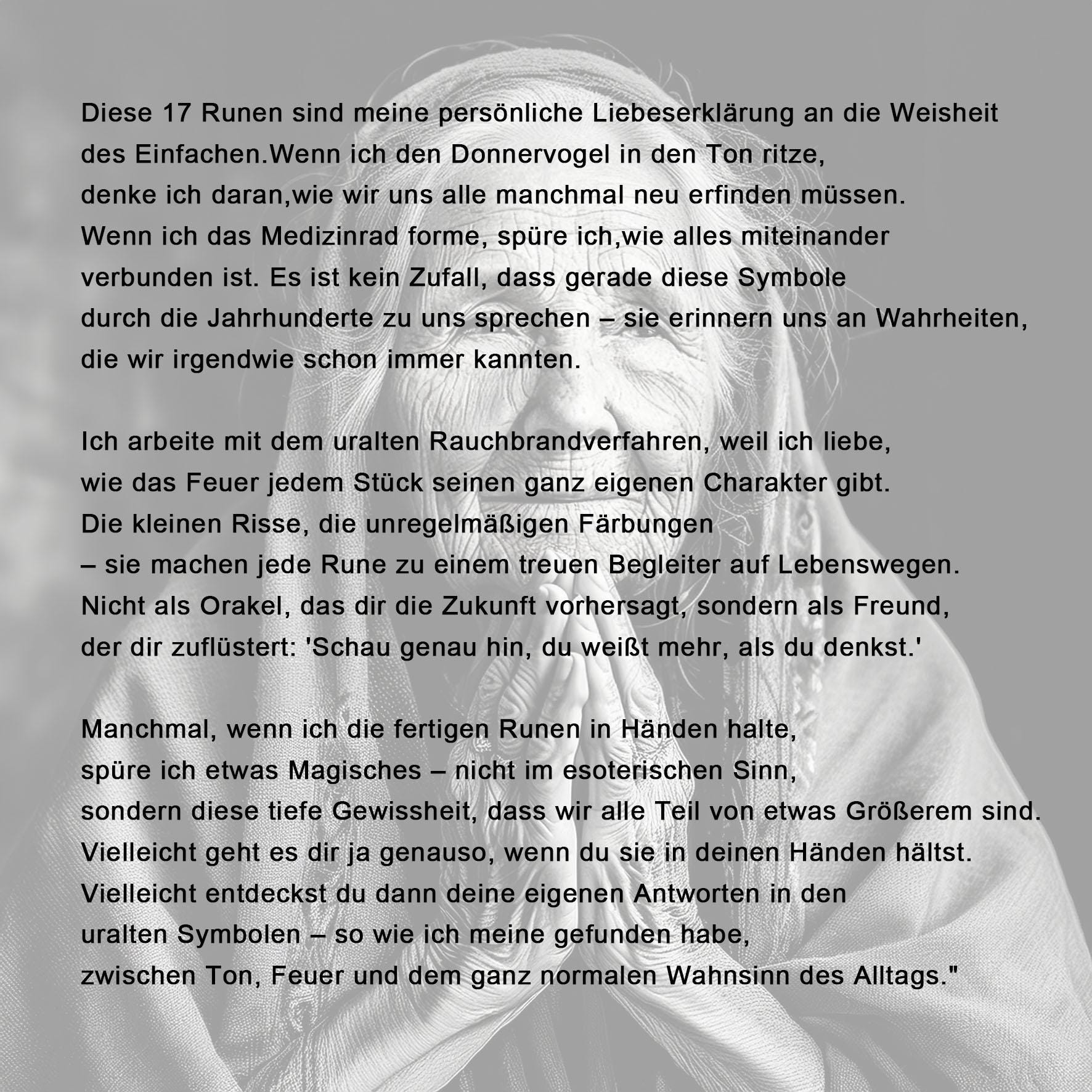 Rauchbrand-Runen – Handgefertigtes Orakel-Set - Selbstbegegnung -| Guidebook in Deutsch, Englisch oder Französisch