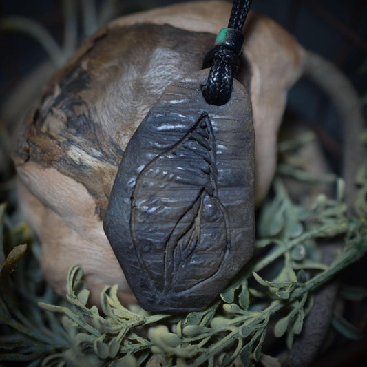 Krafttier-Amulett „Muschel“ – schamanischer Talisman mit verstellbarem Leder- oder Baumwollband