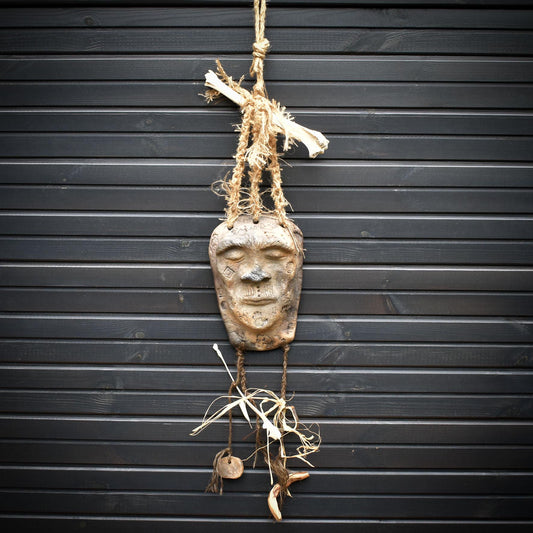 Maske der Ahnen – Urzeitliche Magie an deiner Wand - außergewöhnliche Raumdeko - Art.Nr.: HEX009