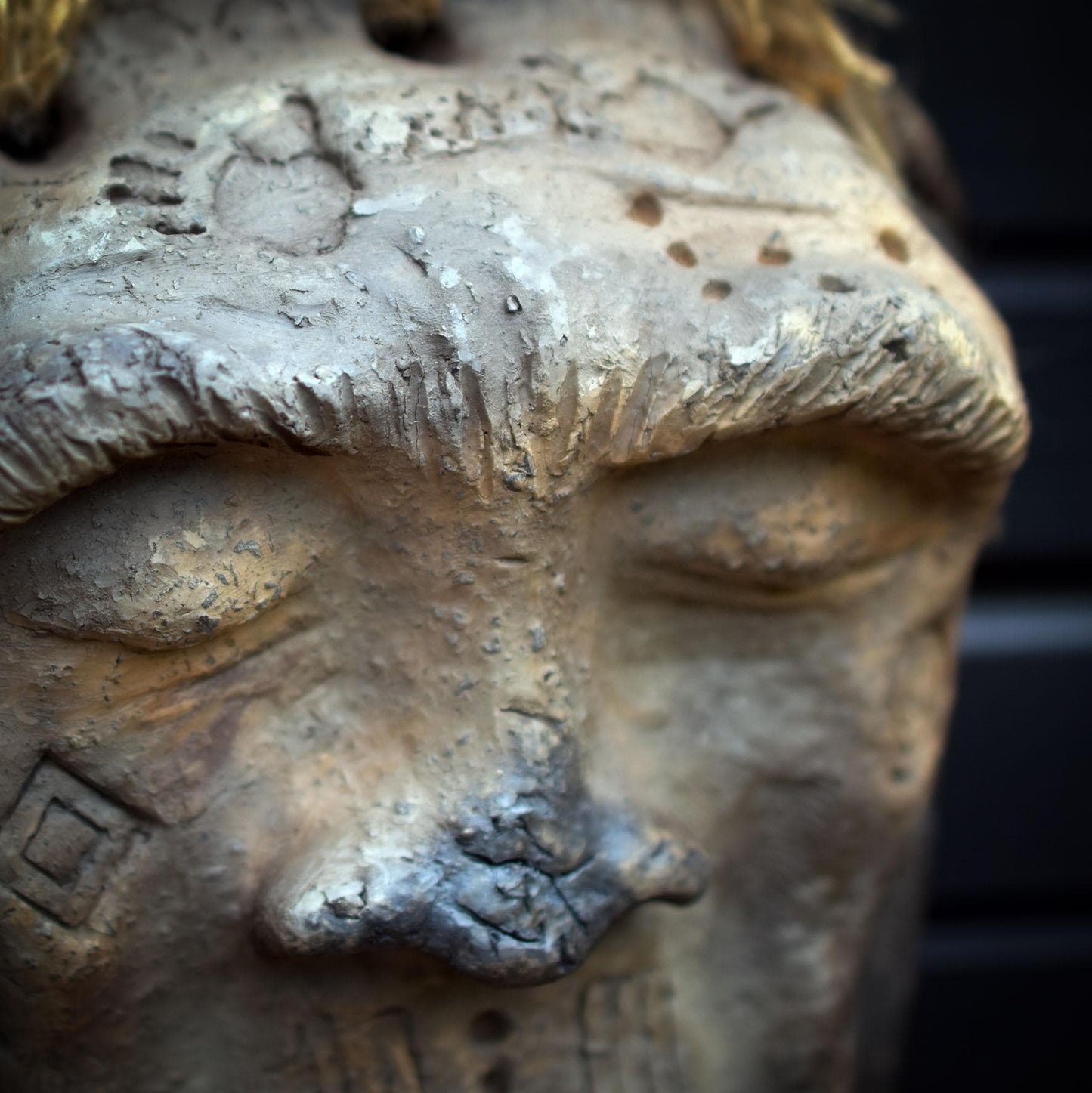 Maske der Ahnen – Urzeitliche Magie an deiner Wand - außergewöhnliche Raumdeko - Art.Nr.: HEX009
