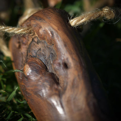 Shipibo Seed Rattle – Schamanenrassel mit Adlerrelief & Wurzelholzgriff - handgefertigtes Unikat