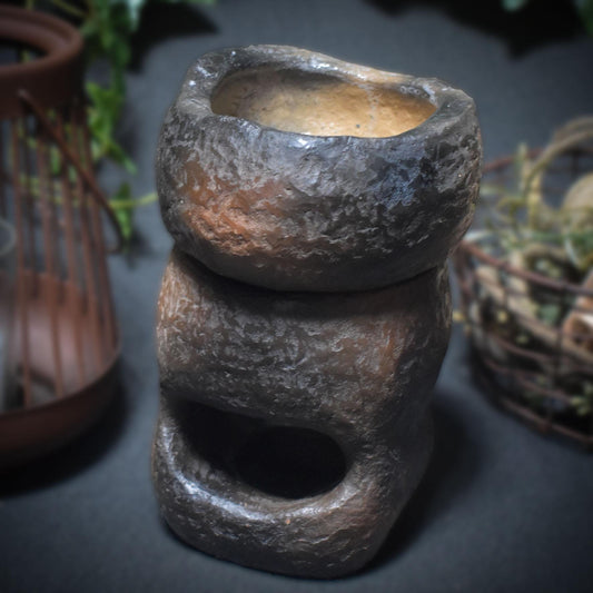 3-in-1 Rauchzauber – Vielseitiges Räucherstövchen/ Duftlampe/Teelichthalter in traditioneller Rauchbrandkunst - Art.Nr.: RÄG024