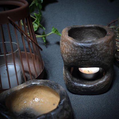 3-in-1 Rauchzauber – Vielseitiges Räucherstövchen/ Duftlampe/Teelichthalter in traditioneller Rauchbrandkunst