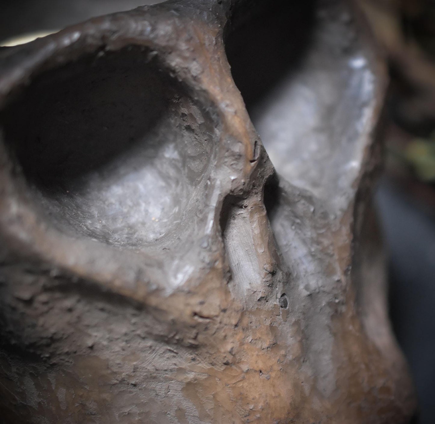 Botschaft zwischen den Welten – Rauchbrand-Kunstobjekt mit Taube & Totenschädel